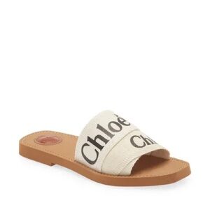 Chloe Woody logo slide Sandals size euro 37 (7)